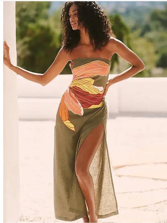 Dresses & Skirts - Aliza Strapless Linen Blend Maxi Dress
NWOT
ColorOlive Green
Anthropologie